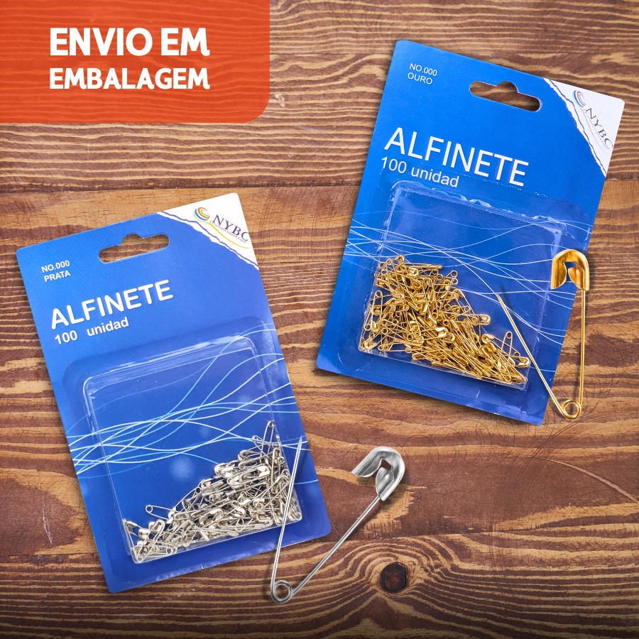 Alfinete de Segurança Ouro/Prata – Pacote c