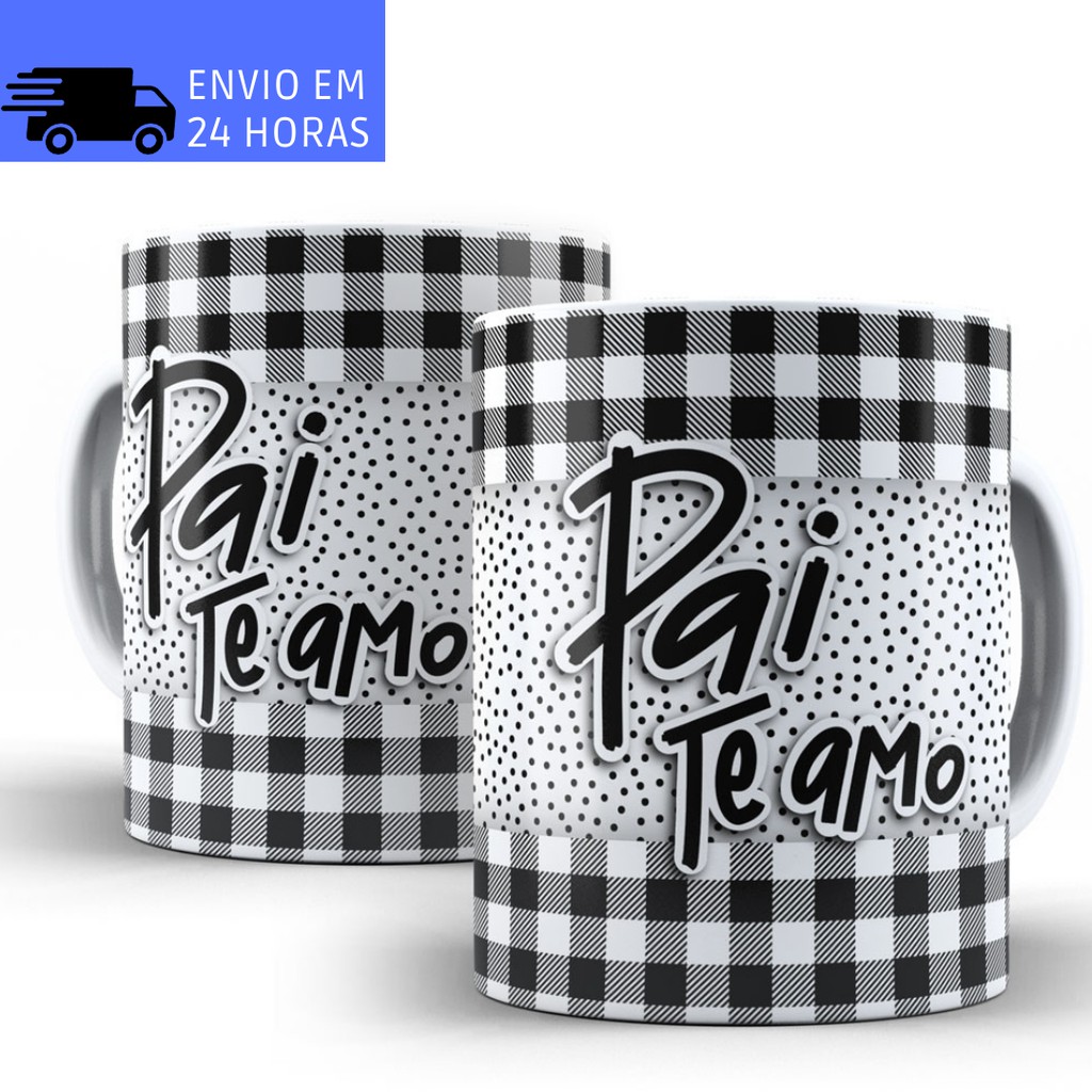 Caneca Dia dos Pais Personalizada de Porcelana par
