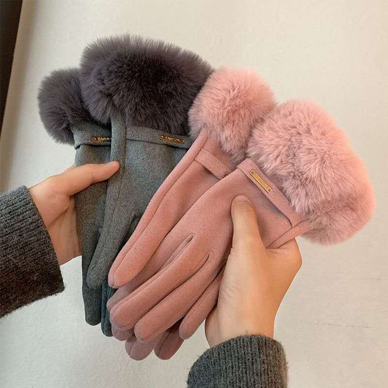 Luvas Femininas Touch Screen Pelucia Forrado Gross