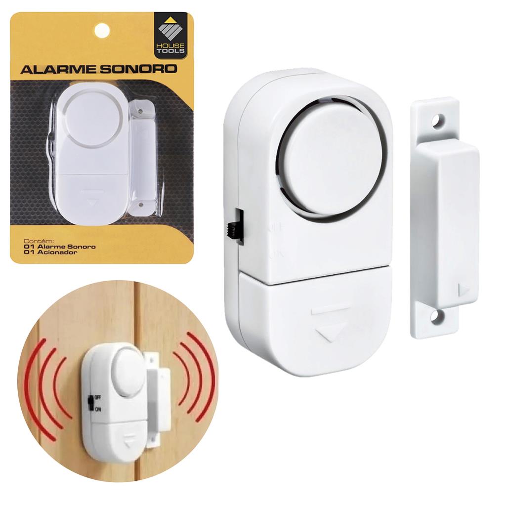 Sensor Alarme Magnetico Sem Fio Para Porta Janela 