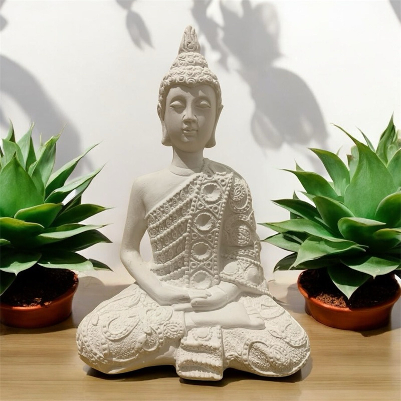 Escultura Hindu em Gesso Cru