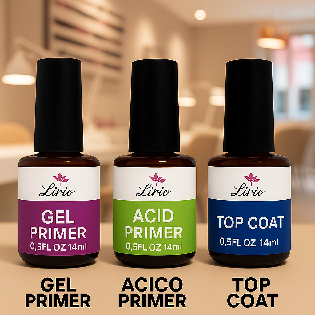 kit preparadores de unha de gel top coat primer ac