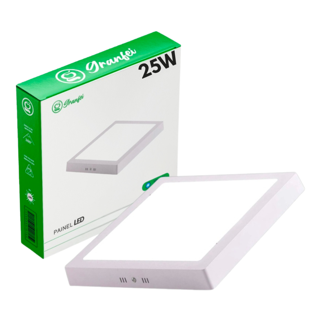 Luminária Painel Plafon Led 12W 18W 24W Sobrepor 