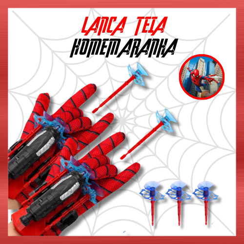 1 Ou 2 Luvas Homem Aranha Infantil Lançador de Te