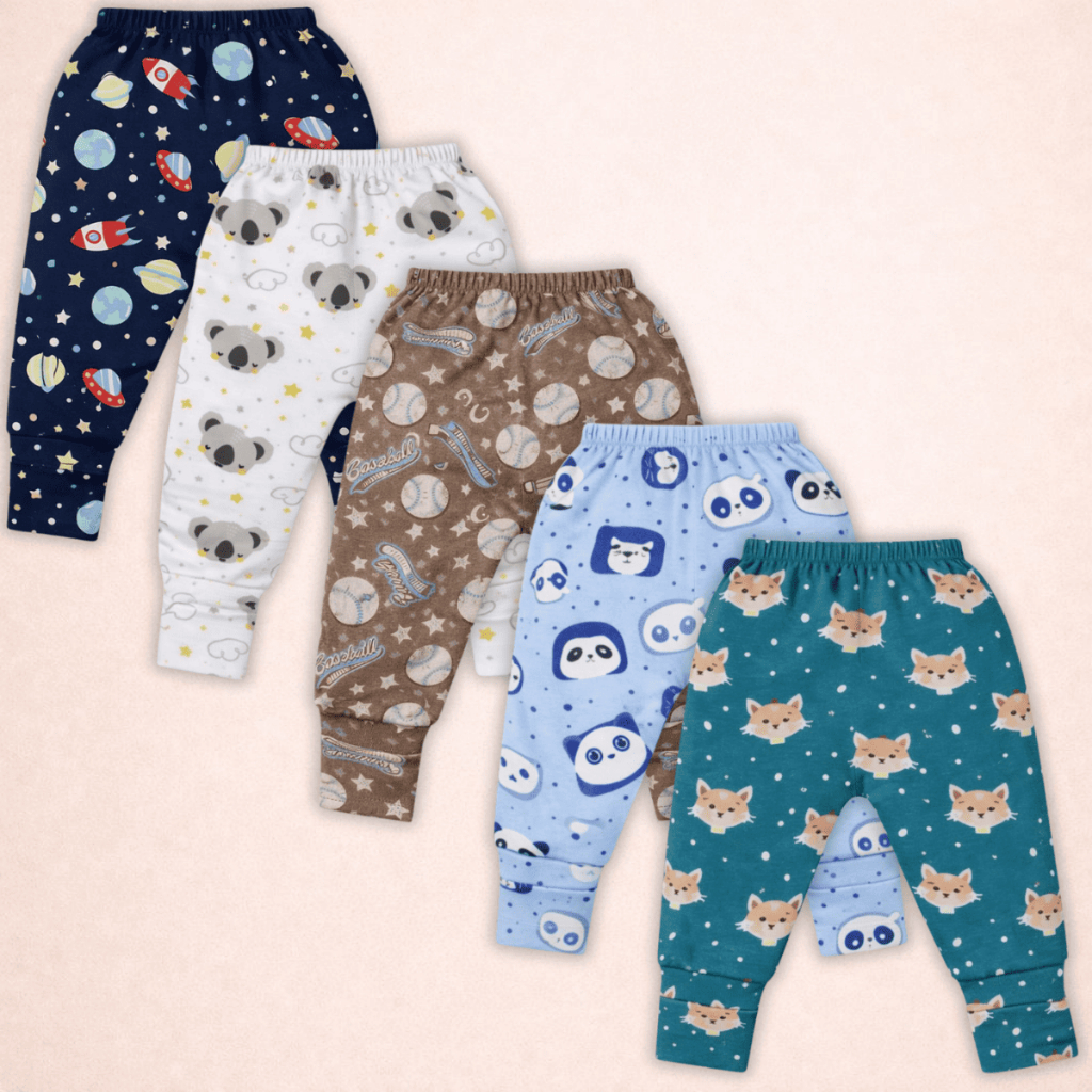 Kit 5 Pçs Mijão Malha Estampado 100% Algodão Me