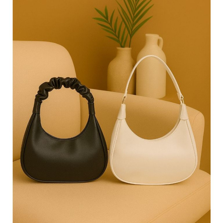 Kit 2 Bolsa Feminina Meia Lua e Meia Lua de Franja