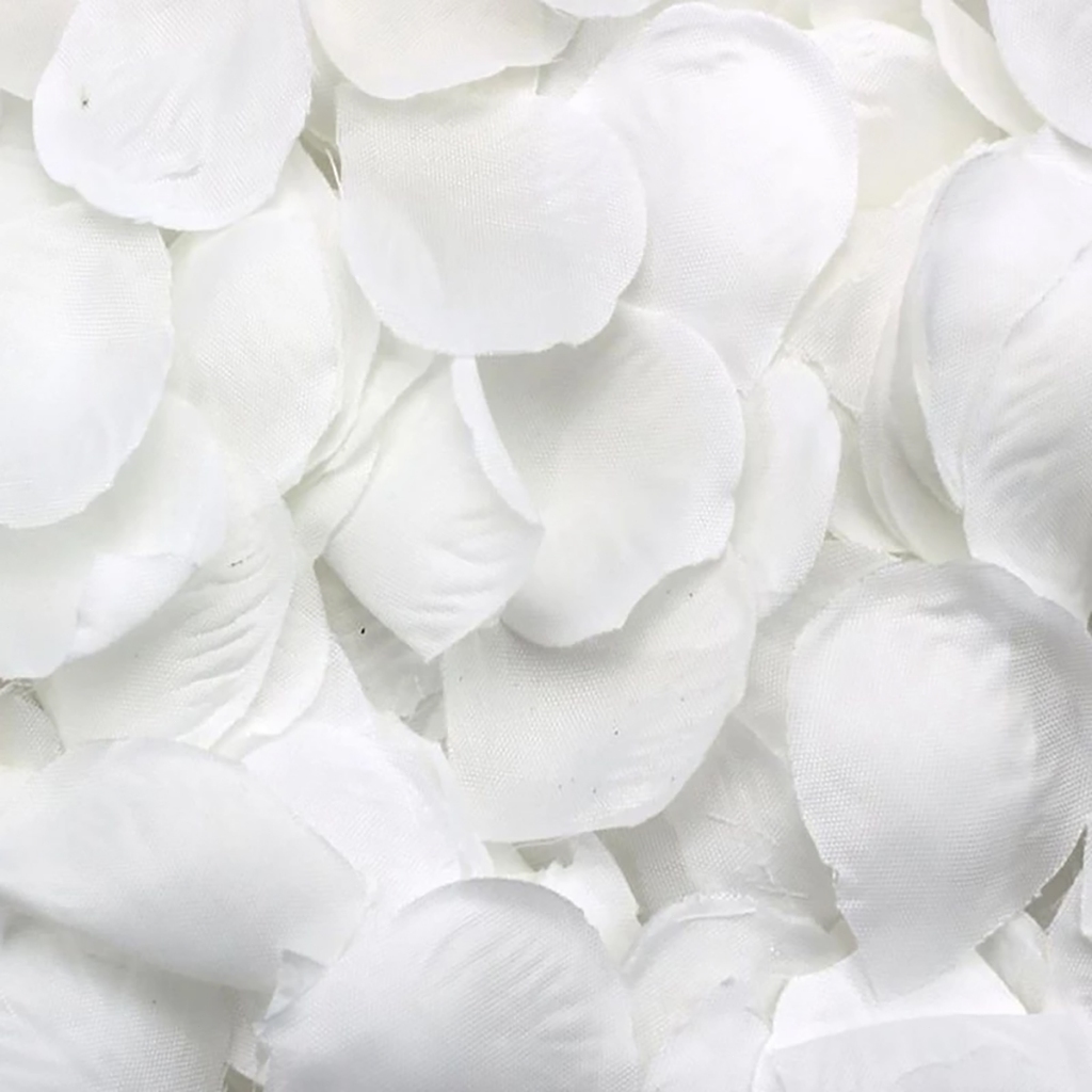 1000-4000 Pétalas De Rosas Artificiais Brancas De