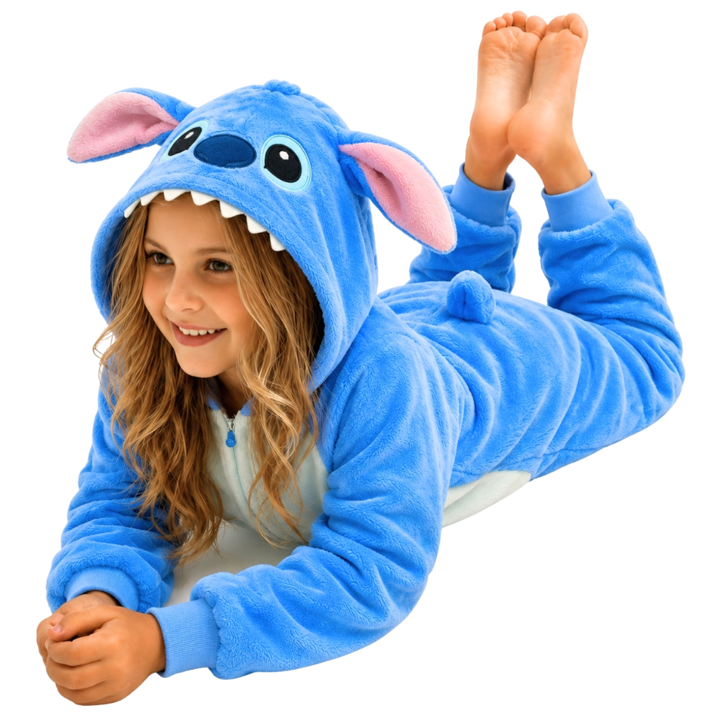 Pijama Macacão Stitch Angel menino Menina Infanti