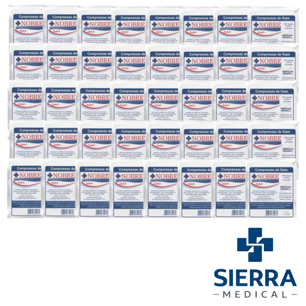 Kit 50 Envelopes 500un Gaze Compressa Estéril 13 