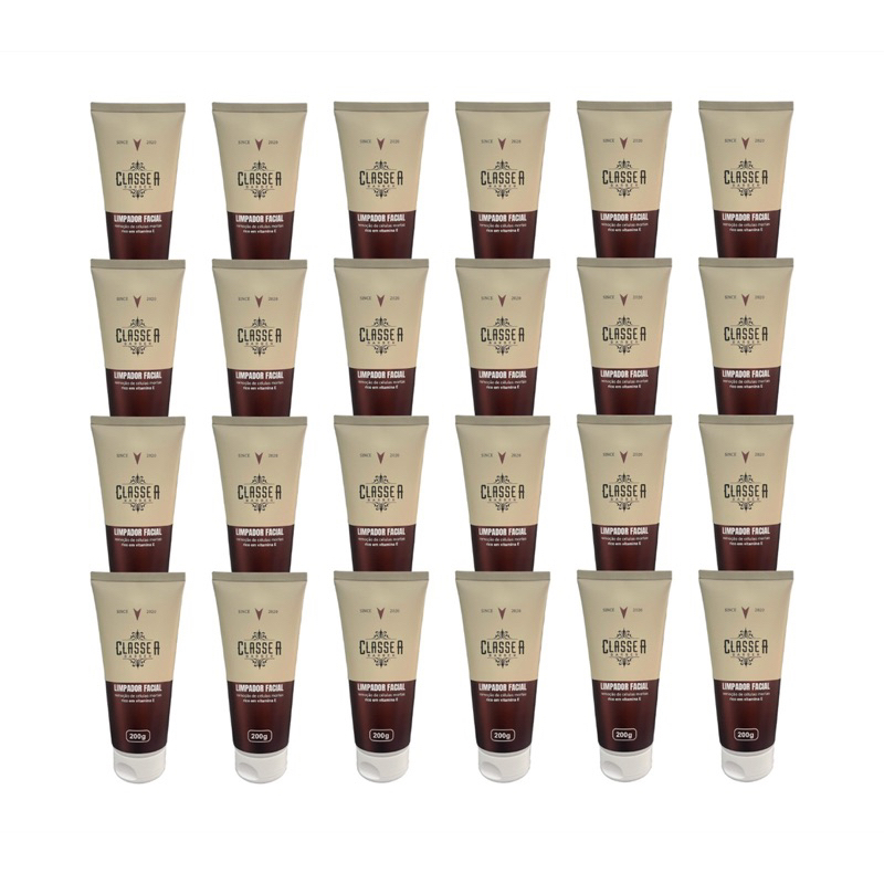 Kit 24x Limpador Facial Classe A 200ml Creme Esfol
