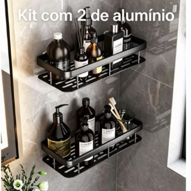 Kit com 2 SUPORTE PARA SHAMPOO PARA USO NO BANHEIR