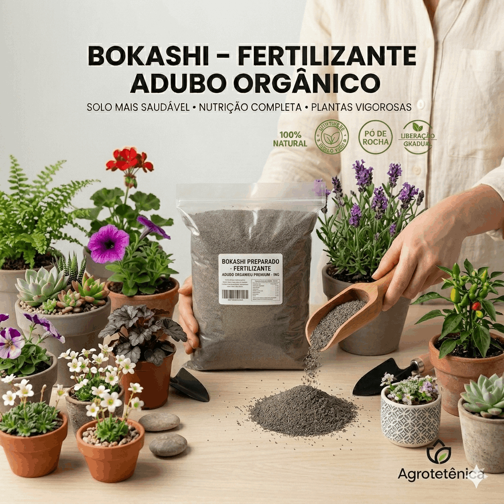 Bokashi Adubo Orgânico Farelado 1kg 3kg 6kg para 