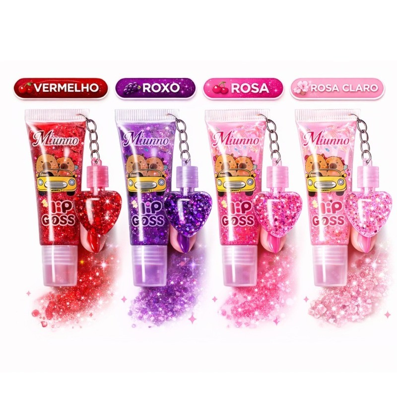 Lip Gloss Infantil Capivara Brilho Lábial Brilho 