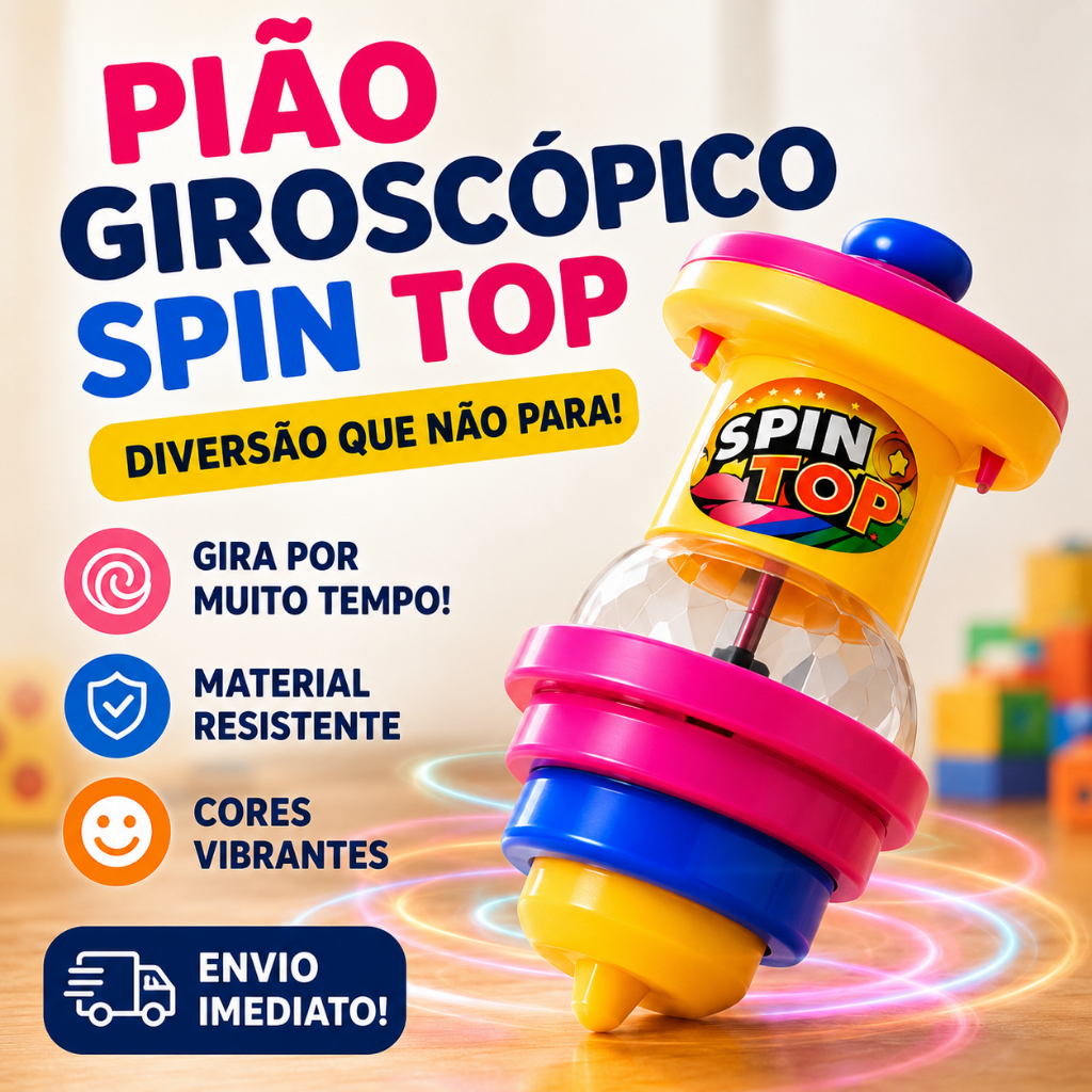 Kit 2/5/10/15 Pião Giroscópio Brinquedo Infantil