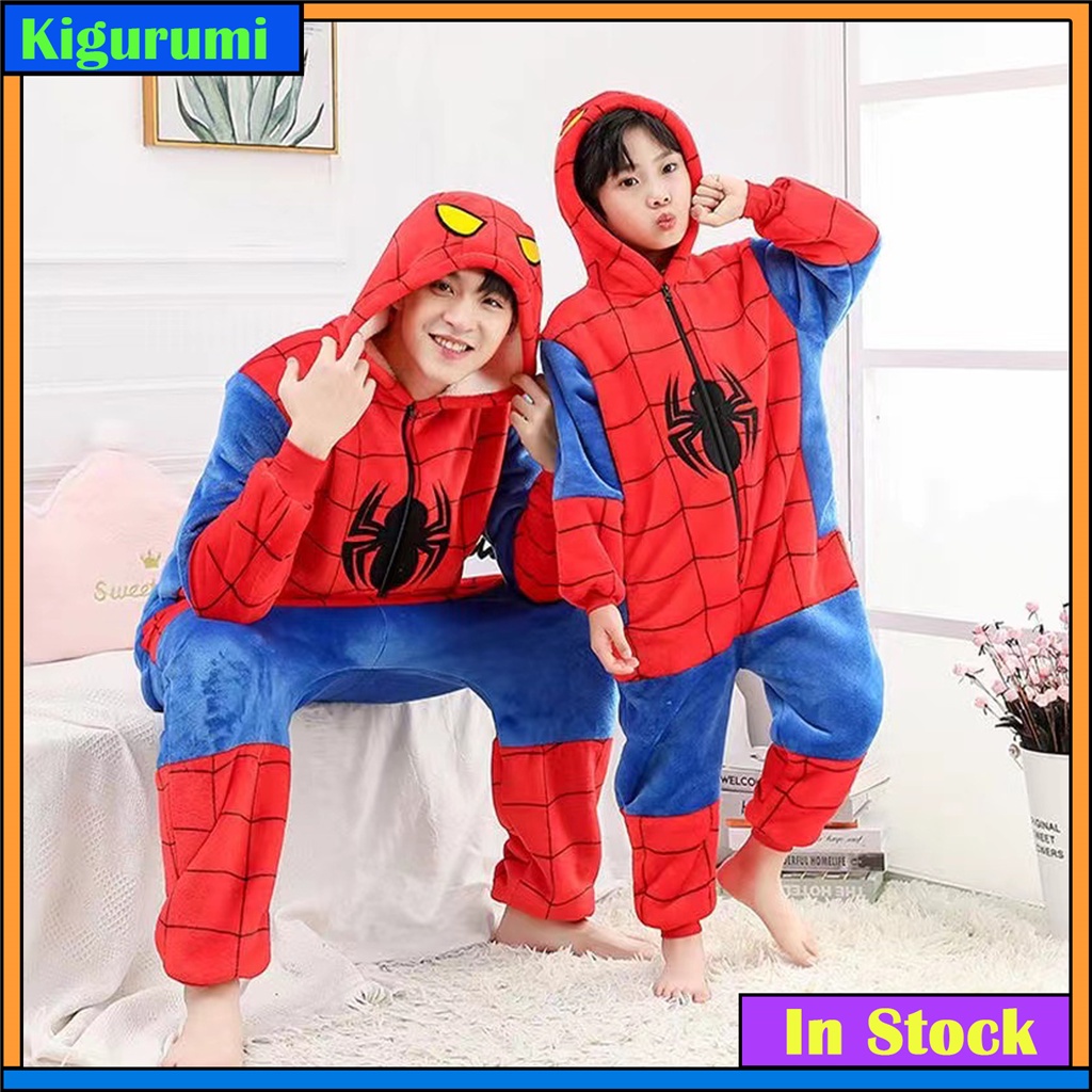 Unissex Kigurumi Homem-Aranha Costura Pikachu Flan