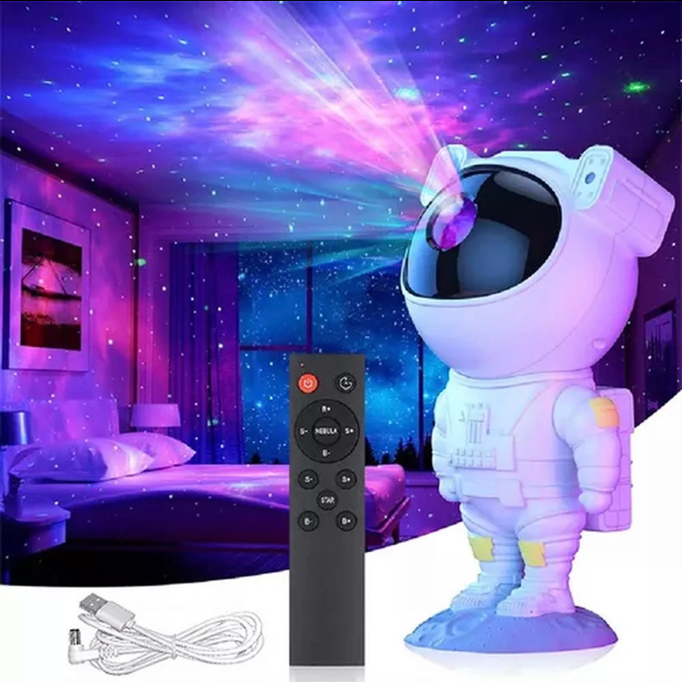 Projetor De Luz Noturna Luminária Astronauta Proj