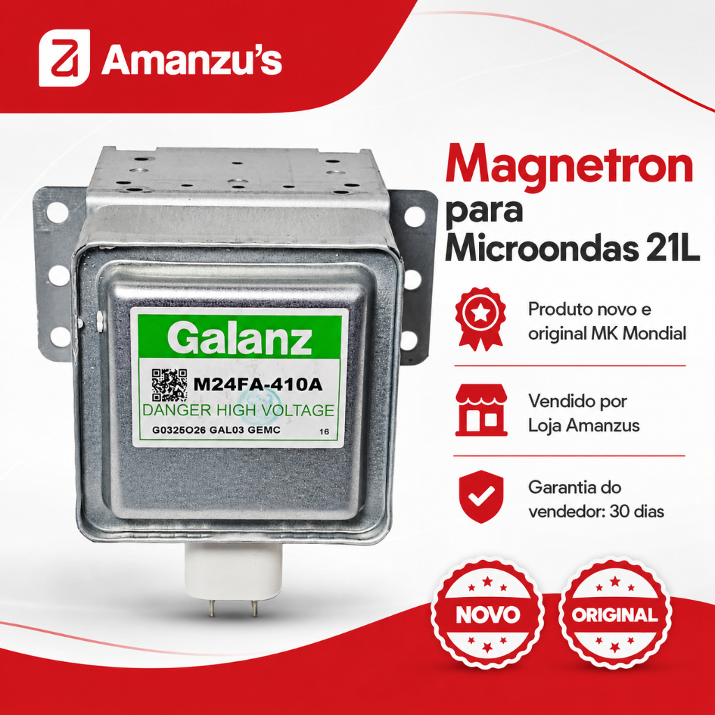 MAGNETRON GALANZ M24FA-410A  490W/2450 MHZ PARA MI