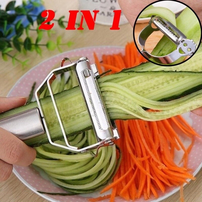 Descascador INOX Legumes Frutas Dupla Lâmina Móv