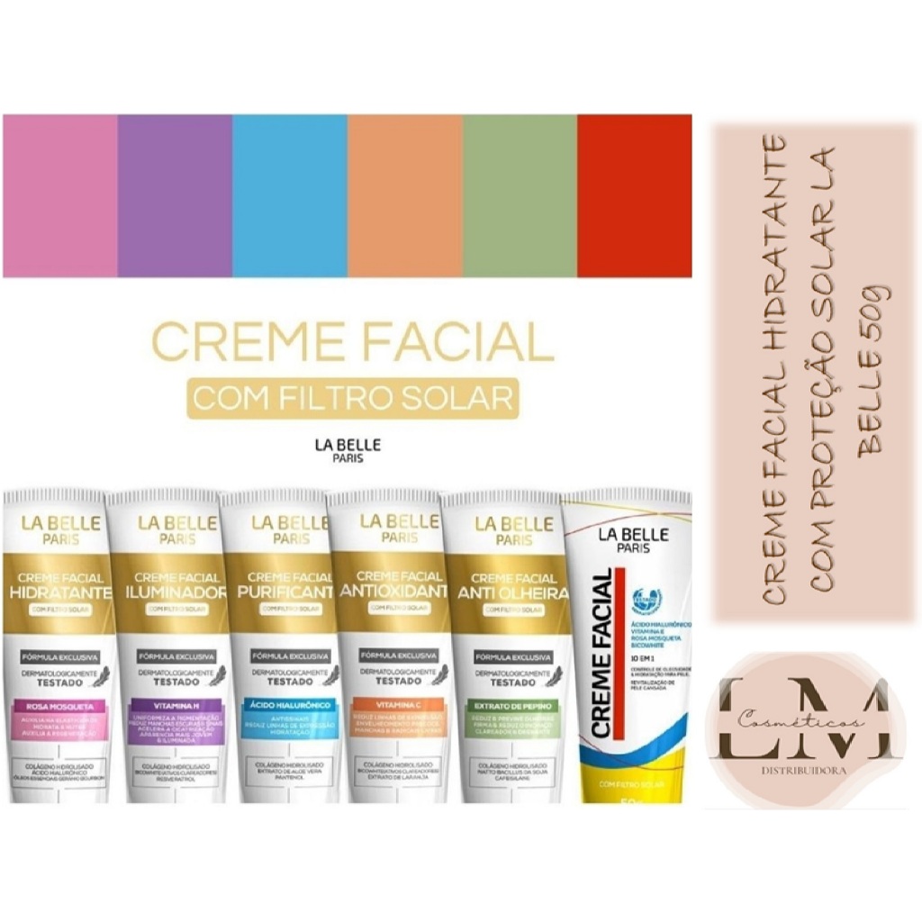 Creme Facial Hidratante Facial La Belle Paris 50g 