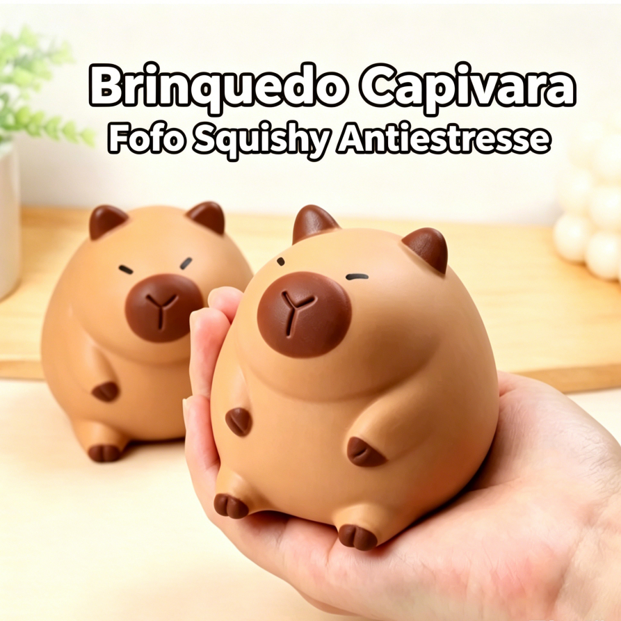 Brinquedo Capivara Fofo Squishy Antiestresse ̵
