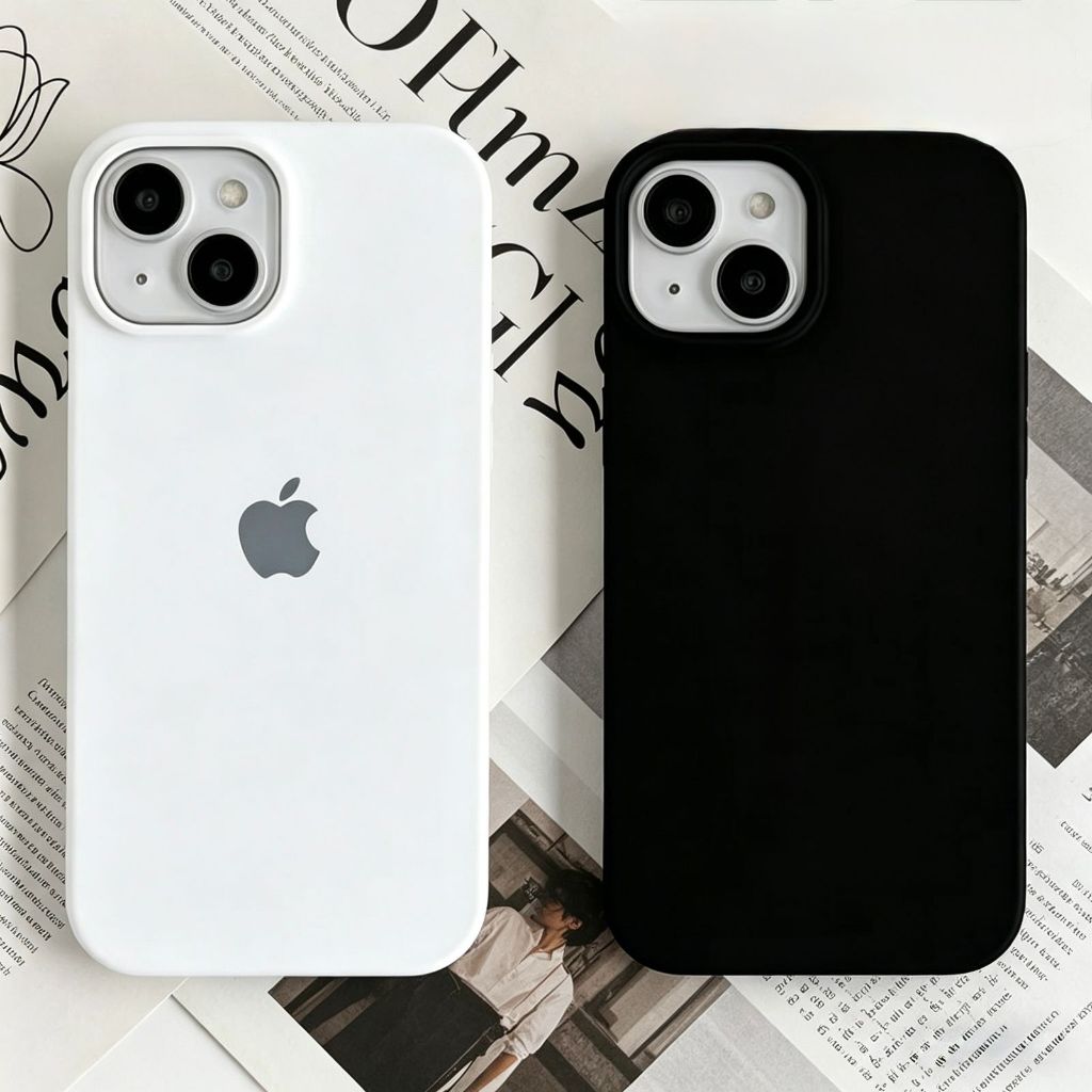 Capa Preto Branco Capinha Case Silicone Aveludada
