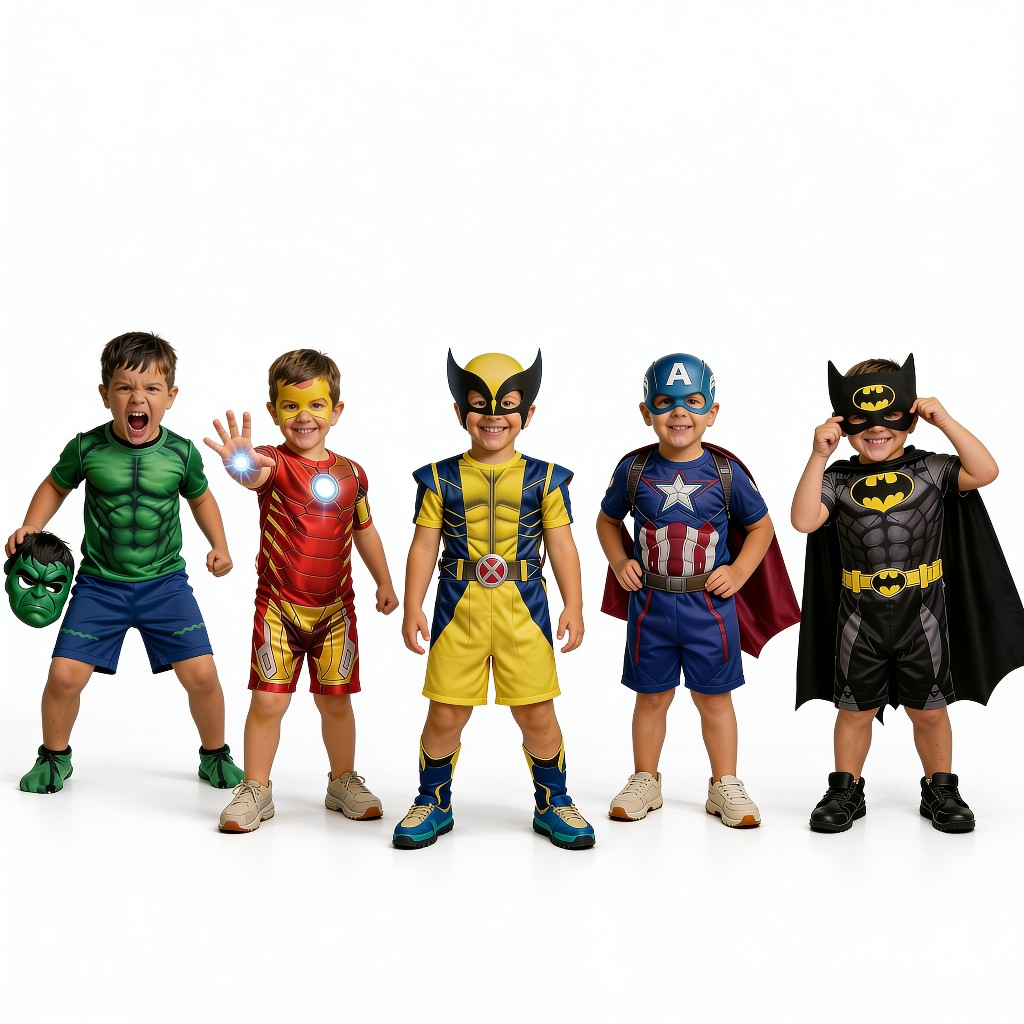 Fantasia Infantil Super Heróis com Máscara Macac