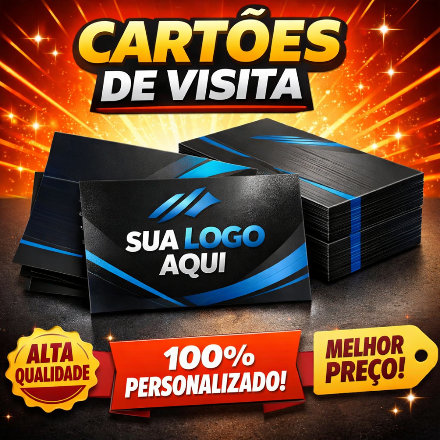 Cartões de Visita – Frente Brilho e Verso F