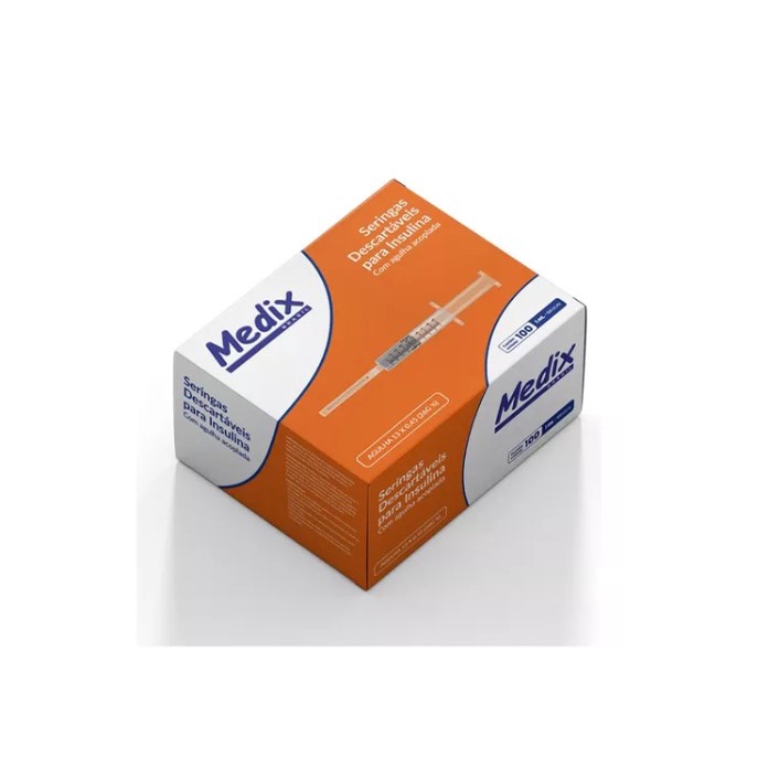 Seringa Insulina 1ml Com Agulha 13×0,45 mm Me