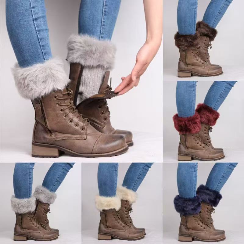 Polaina feminina com pelo para botas inverno/MM06-