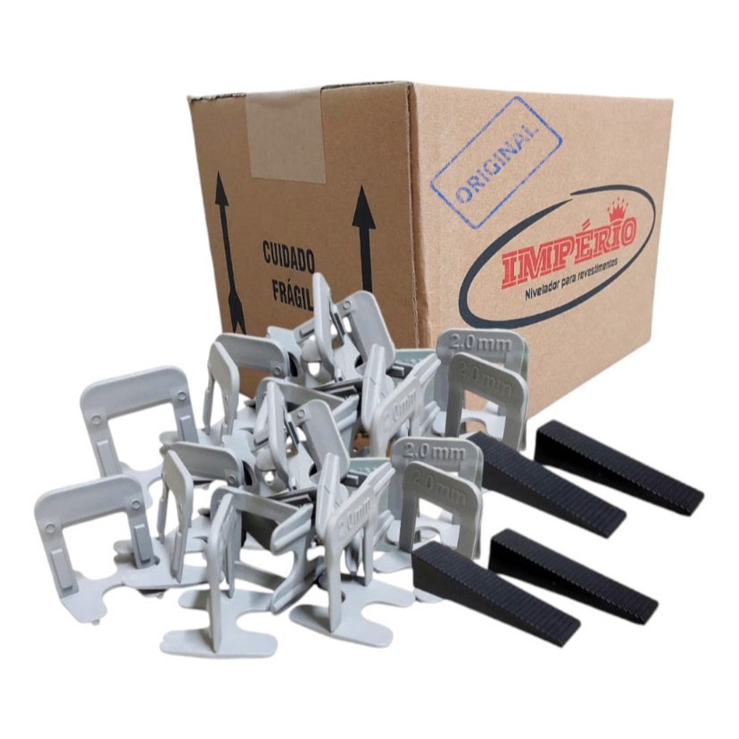 Kit 1000 Espaçador Nivelador + 120 Cunhas Slim Pa