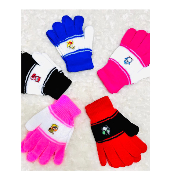 Kit 3 Pares Luvas Infantil unisex P M G Menina e M