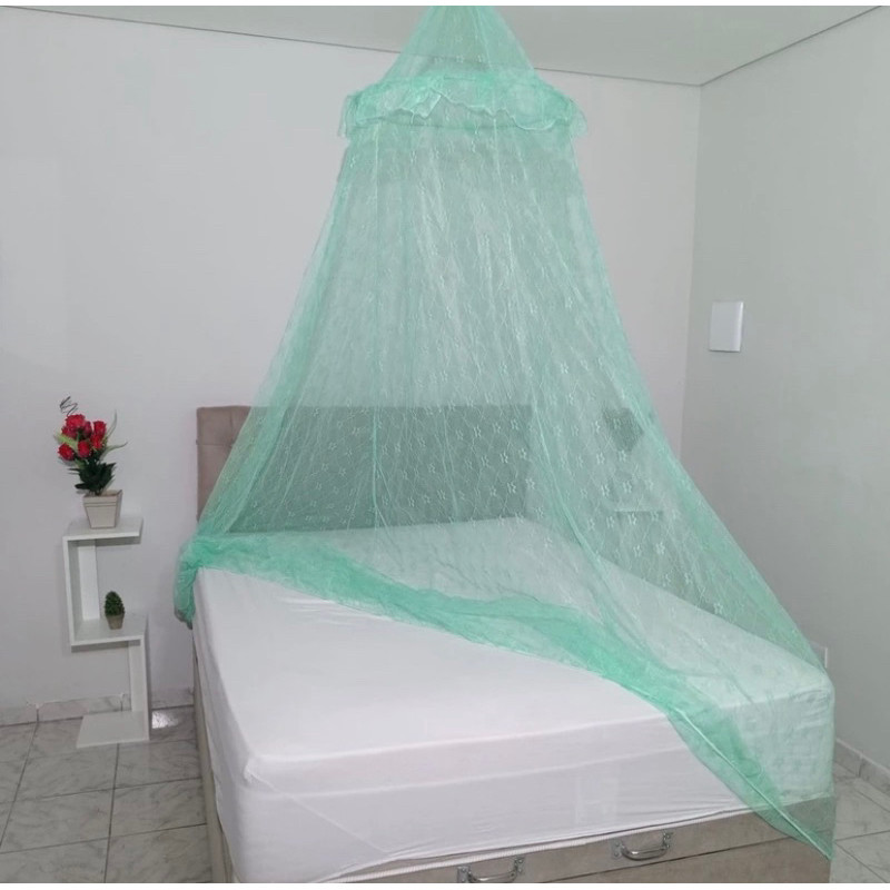 Mosquiteiro Teto Renda Grossa Resistente Casal/Box