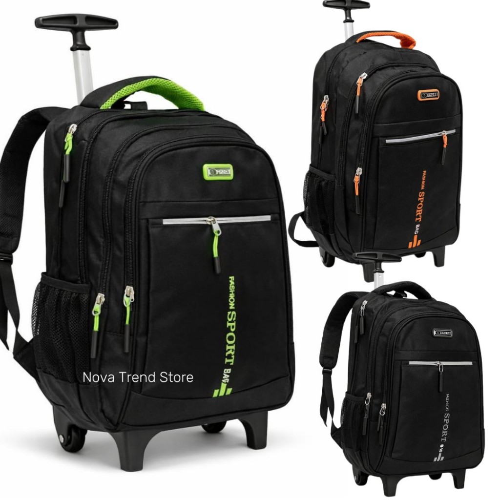 Mochila com Rodinhas Escolar 45cm Grande Impermeá