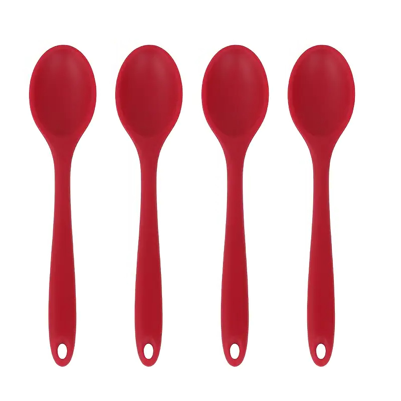 1/2/5 Colher De Silicone Vermelho Grande Durável 