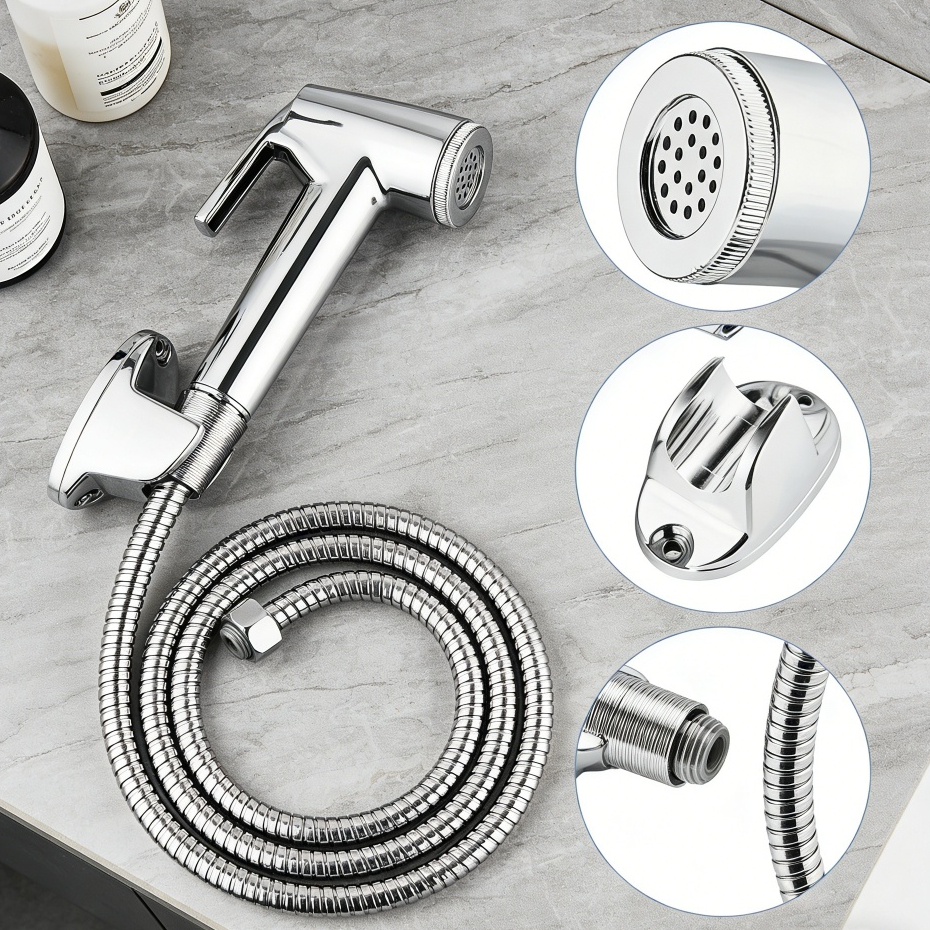 Ducha Higiênica Para Banheiro Completa Luxo  Inox