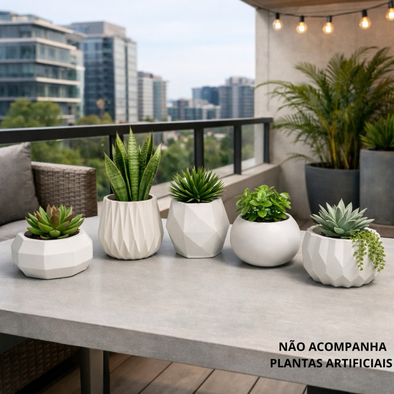 Kit 5 Vasos Diversos Para Decoração De Casa, Esc
