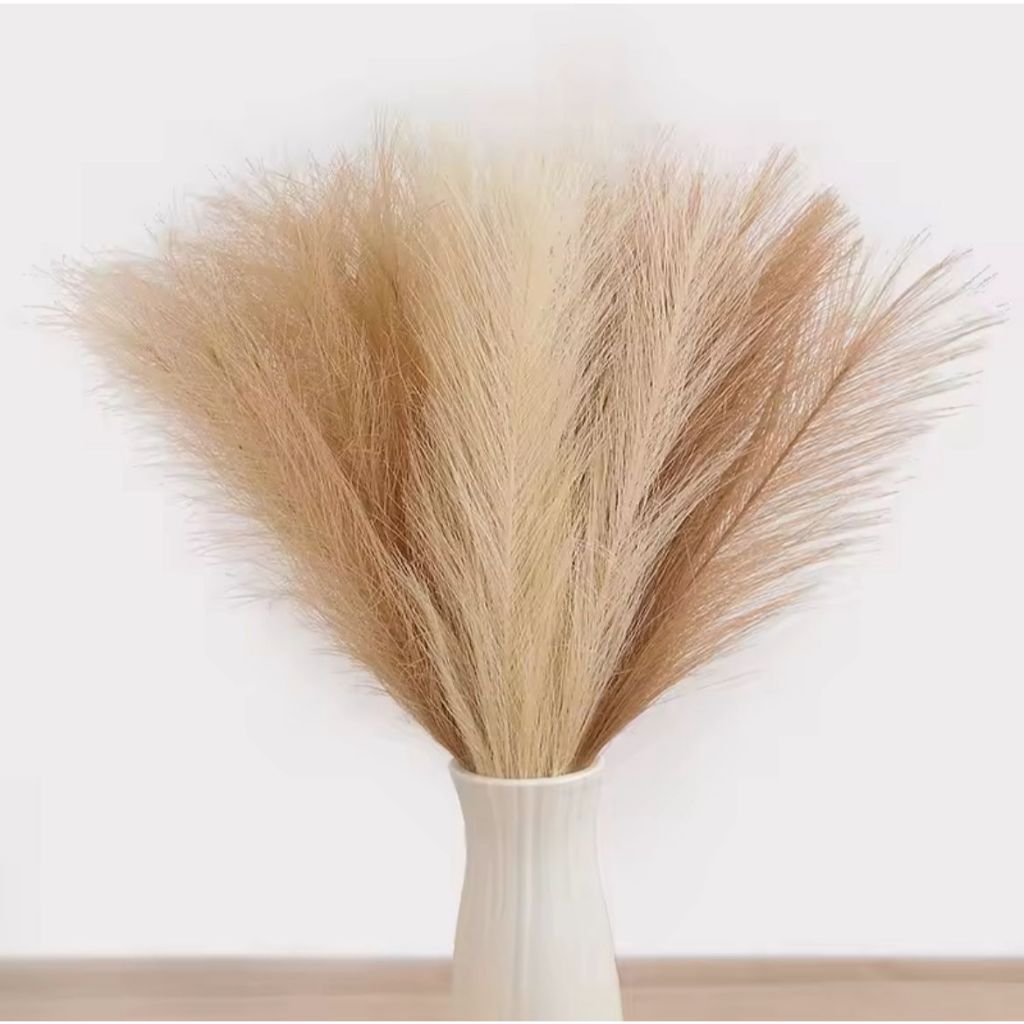 Kit Hastes Capim Do Pampas Plumas Artificial Galho
