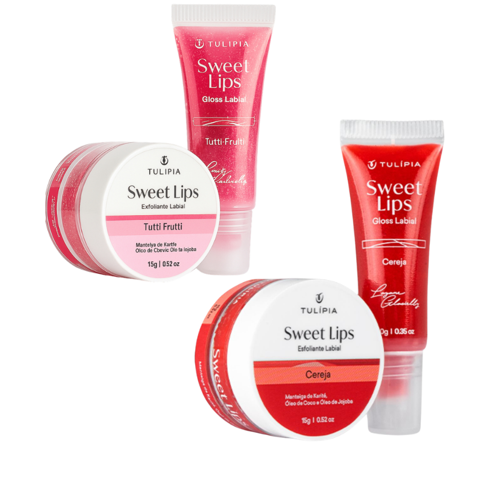 Kit Sweet Lips Tulípia Gloss e Esfoliante Labial 