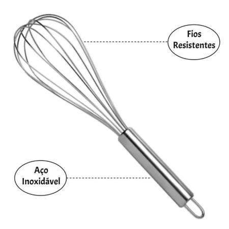 OFERTA Batedor Fue  29Cm de Ovos Inox 6 Fios Para 