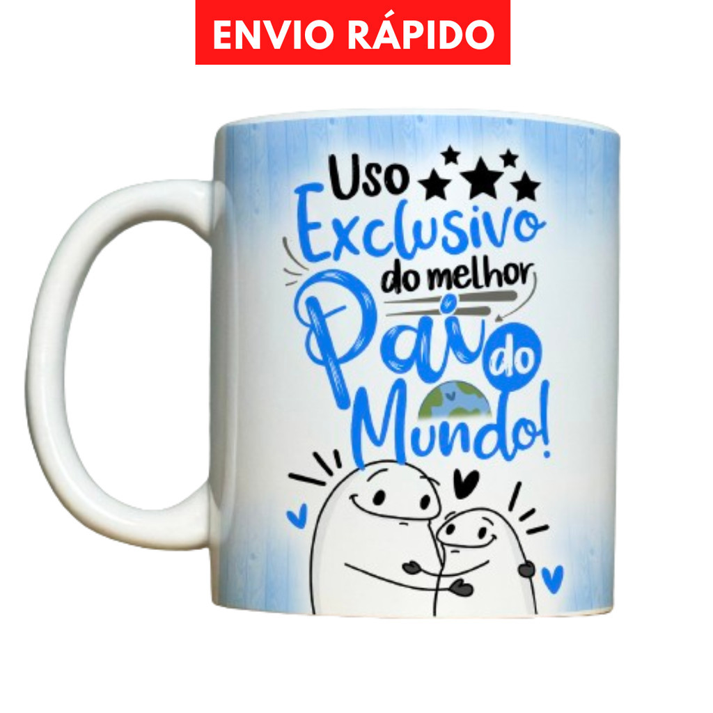 Caneca De Porcelana Dia Dos Pais Flork -Rei Da med