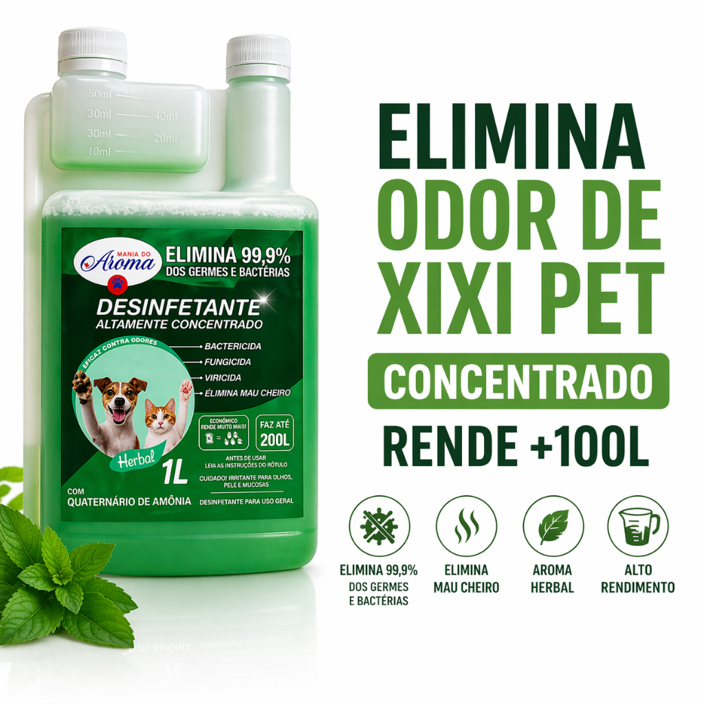 DESINFETANTE HERBAL PET CONCENTRADO 1L ELIMINA ODO