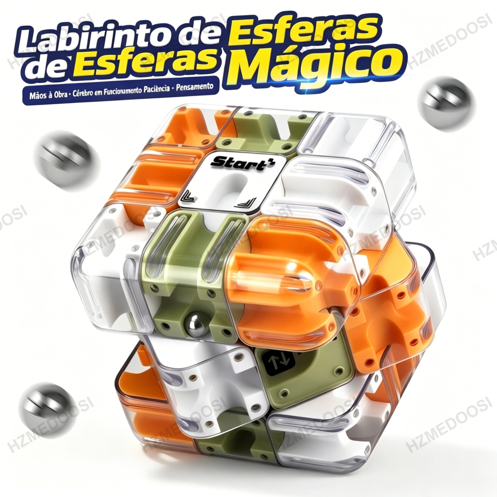 Cubo Mágico 3×3 Labirinto com Esfera –