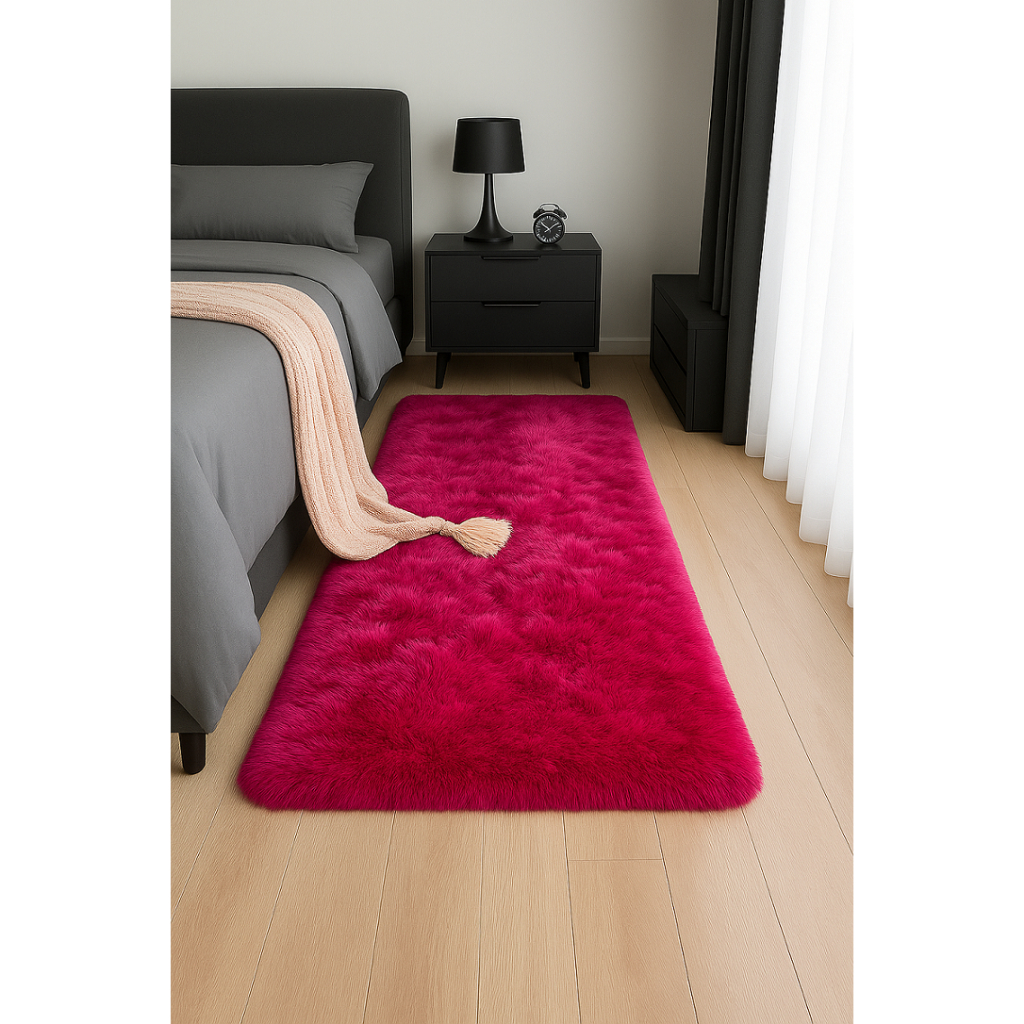 Tapete Passadeira Beira de Cama 1.0m X 60cm Peludo
