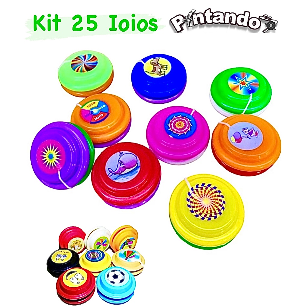 Kit 25 Ioios Brinquedo Infantil Diversas Cores Lem