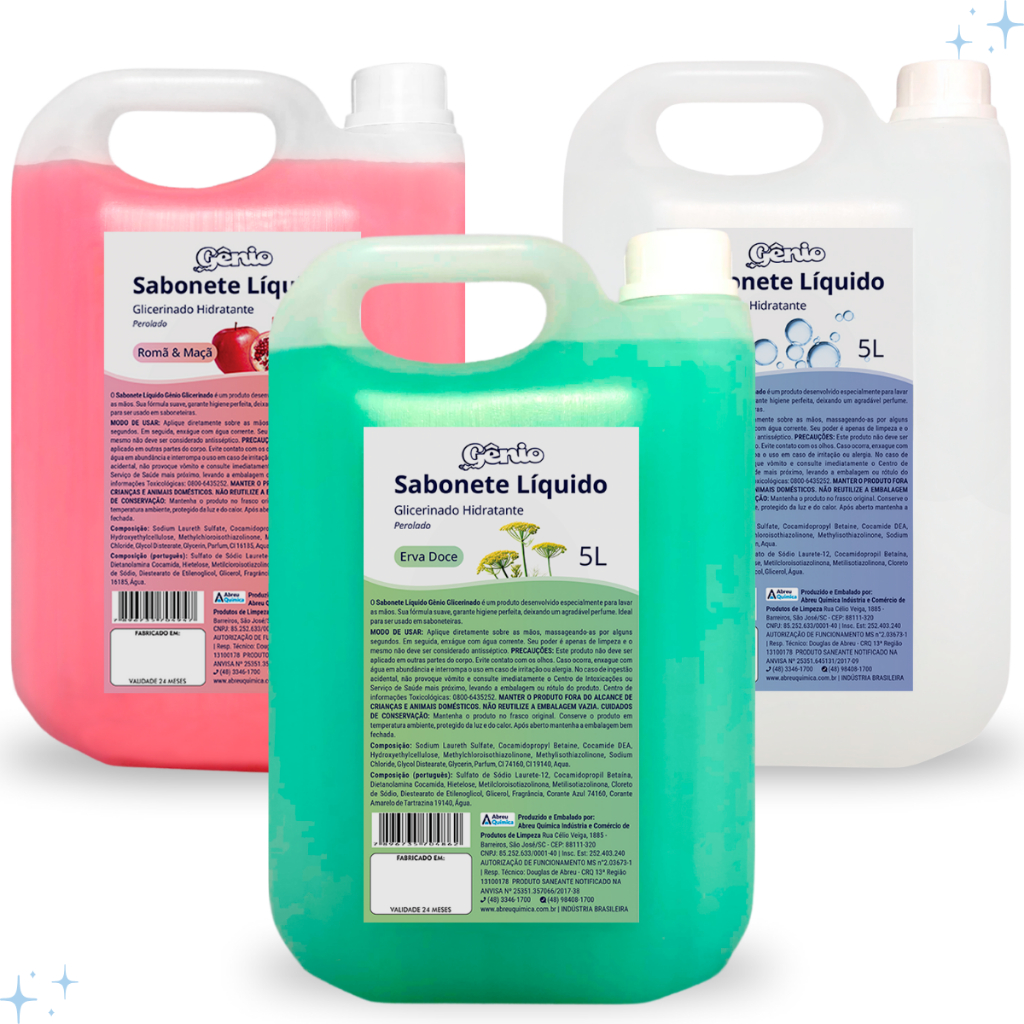 Sabonete Liquido 5 Litros C/ Hidratante –  E