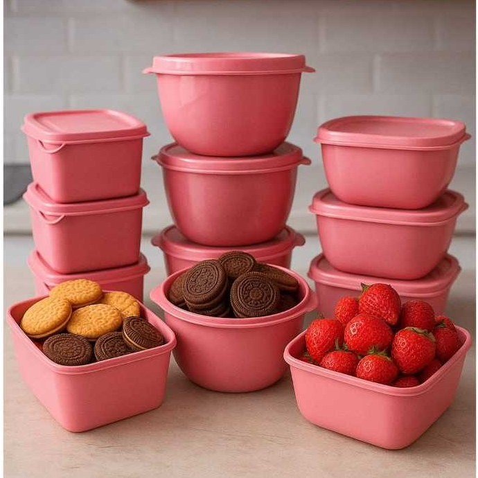 Kit 12 Potes de Plásticos Organizador Para Cozinh