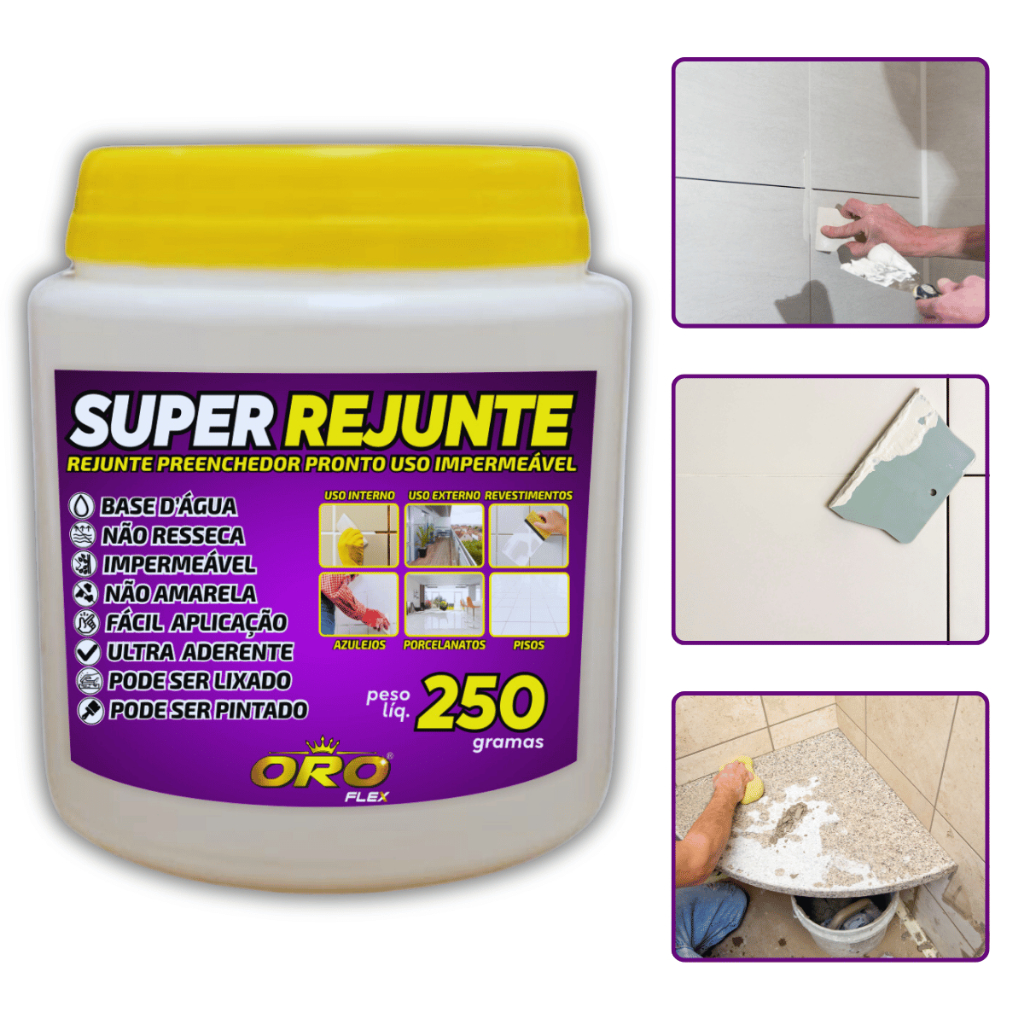 Super REJUNTE impermeável extra forte p/ box de b