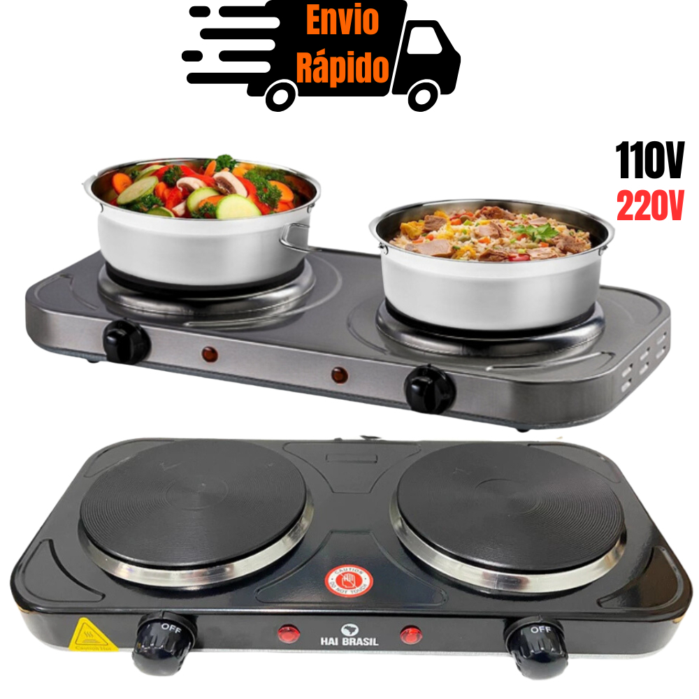 Fogão Elétrico Cooktop 2 bocas Indução Portát
