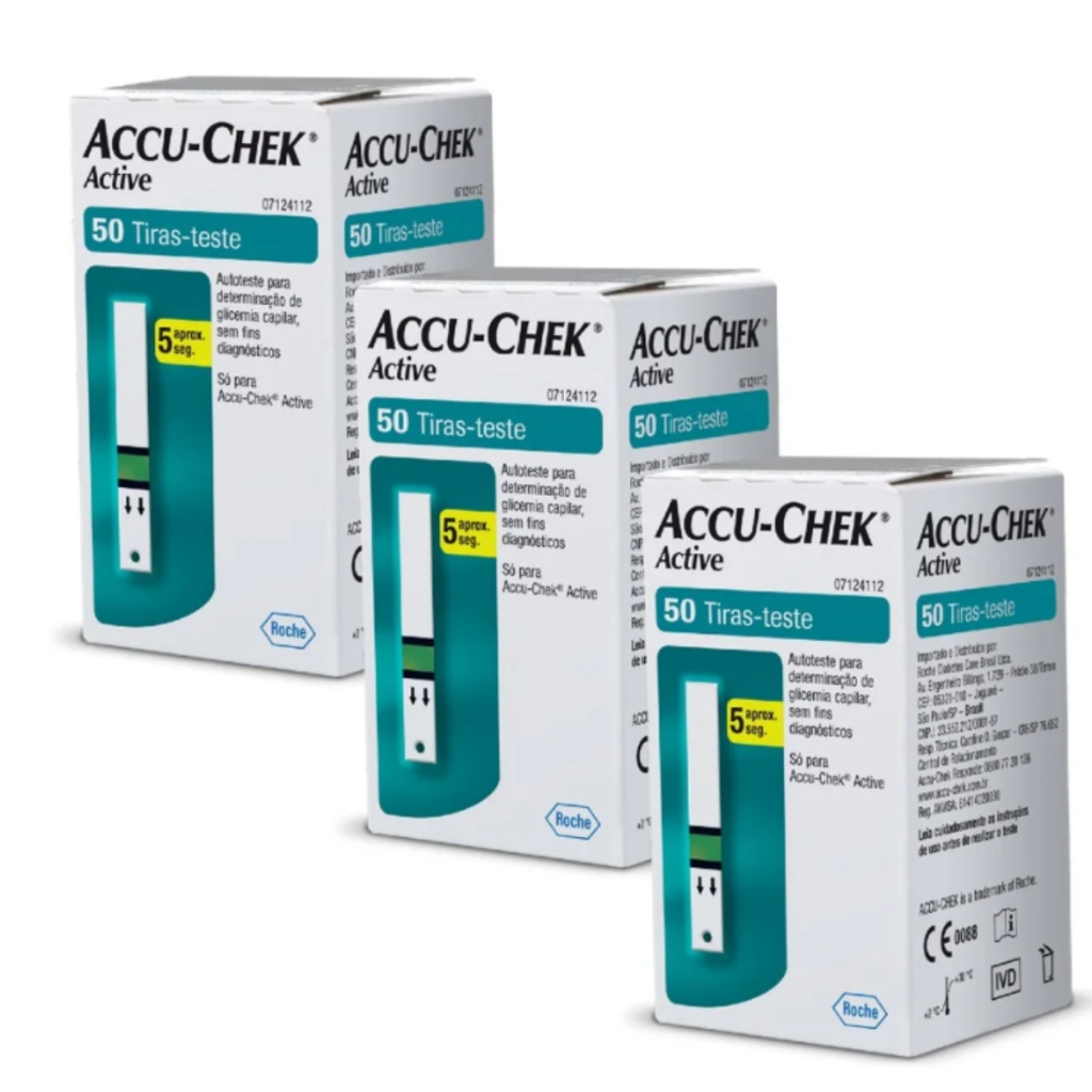 Kit 3×50 Accu-chek Active (150 Tiras Reagente