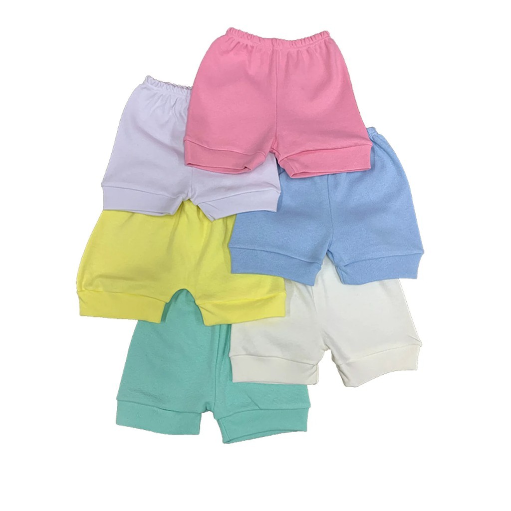 Kit 4 Shorts Tapa Fralda Para Bebês Suedine Liso 